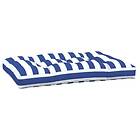 vidaXL Palldyna blå&vit randig 120x80x12 cm tyg 360528