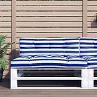vidaXL Palldyna blå&vit randig 120x40x12 cm tyg 360638
