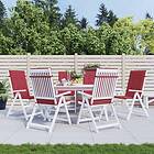 vidaXL Stolsdynor 6 st vinröd 120x50x3 cm tyg 314115