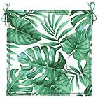 vidaXL Stolsdynor 4 st bladmönster 40x40x3 cm tyg 361003