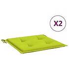 vidaXL Stolsdynor 2 st ljusgrön 40x40x3 cm oxfordtyg 314026