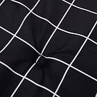 vidaXL Stolsdynor 4 st svartrutig 50x50x3 cm tyg 361081