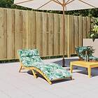vidaXL Dyna till solsäng bladmönster 180x60x3 cm oxfordtyg 361864