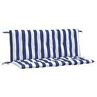 vidaXL Bänkdynor 2 st blå&vit randig 120x50x7 cm tyg 361690
