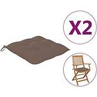 vidaXL Stolsdynor 2 st taupe 40x40x7 cm oxfordtyg 314884