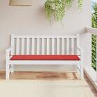 vidaXL Bänkdyna för trädgården röd 150x50x3 cm oxfordtyg 43211