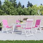 vidaXL Stolsdynor för stolar med hög rygg 4 st rosa tyg 361269