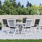 vidaXL Stolsdynor 6 st svart 120x50x3 cm tyg 314111