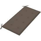 vidaXL Bänkdyna för trädgården taupe 100x50x3 cm oxfordtyg 47621