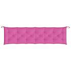 vidaXL Bänkdyna rosa 200x50x7 cm tyg 361657