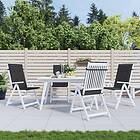 vidaXL Stolsdynor 4 st svart 120x50x3 cm tyg 47539