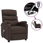 vidaXL Elektrisk massagefåtölj brun tyg 3073698