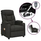 vidaXL Elektrisk massagefåtölj svart tyg 3098829