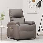 vidaXL Massagefåtölj taupe tyg 342466