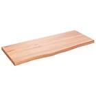 vidaXL Bordsskiva ljusbrun 100x40x4 cm behandlad massiv ek 363684