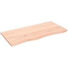 vidaXL Hyllplan 100x50x2 cm obehandlad massiv ek 363566