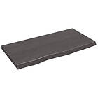 vidaXL Hyllplan mörkgrå 80x40x6 cm behandlad massiv ek 363786