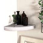 vidaXL Svävande hörnhylla betonggrå 25x25x3,8 cm MDF 326633