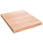 vidaXL Vegghylle ljusbrun 40x50x4 cm behandlad massiv ek 363633