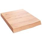 vidaXL Vegghylle ljusbrun 40x50x6 cm behandlad massiv ek 363634