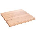 vidaXL Vegghylle ljusbrun 40x20x2 cm behandlad massiv ek 363629
