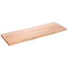 vidaXL Vegghylle ljusbrun 80x30x2 cm behandlad massiv ek 363662