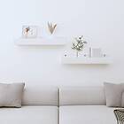 vidaXL Väggskåp 2 st vit 50x12x9 cm massiv furu 823585