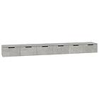vidaXL Väggskåp 2 st betonggrå 102x30x20 cm konstruerat trä 3115903