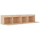 vidaXL Väggskåp 2 st 80x30x35 cm massiv furu 813456