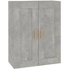 vidaXL Väggskåp betonggrå 69.5x32.5x90 cm konstruerat trä 812298