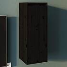 vidaXL Väggskåp svart 30x30x80 cm massiv furu 813503