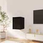 vidaXL Väggskåp svart 30x30x40 cm massiv furu 813483