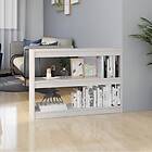 vidaXL Bokhylla/Rumsavdelare vit 100x30x71.5 cm furu 808209