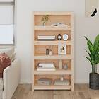 vidaXL Bokhylla 80x35x154 cm massiv furu 821689