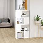vidaXL Bokhylla Rumsavdelare vit 60x24x124,5 cm konstruerat trä 809080