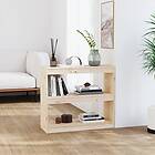 vidaXL Bokhylla/rumsavdelare 80x30x71.5 cm massiv furu 808183