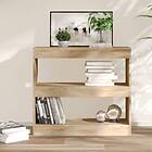 vidaXL Bokhylla/Rumsavdelare sonoma-ek 80x30x72 cm 811694