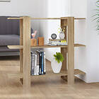 vidaXL Bokhylla/rumsavdelare sonoma-ek 100x30x87 cm 811550