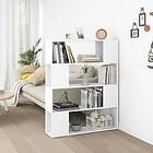 vidaXL Bokhylla Rumsavdelare vit 100x24x124 cm 809188