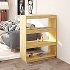 vidaXL Bokhylla/rumsavdelare 80x35x103 cm massiv furu 810884