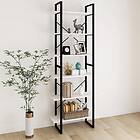 vidaXL Hög bokhylla vit 80x30x210 cm massiv furu 806543