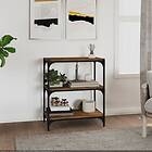 vidaXL Bokhylla rökfärgad ek 60x33x70,5 cm konstruerat trä och stål 819324