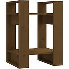 vidaXL Bokhylla/rumsavdelare honungsbrun 41x35x57 cm massiv furu 813857