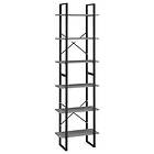 vidaXL Förvaringshylla grå 60x30x210 cm massiv furu 806524
