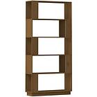 vidaXL Bokhylla/rumsavdelare honungsbrun 80x25x163,5 cm massivt trä 814067