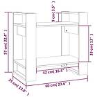 vidaXL Bokhylla/rumsavdelare honungsbrun 60x35x57 cm massiv furu 813877