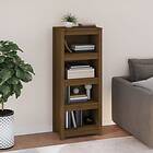 vidaXL Bokhylla honungsbrun 50x35x125.5 cm massiv furu 821712