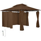 TecTake Gazebo Emine 4x3m With 6 Side Panels