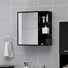 vidaXL Spegelskåp för badrum svart 62,5x20,5x64 cm konstruerat trä 803309