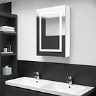 vidaXL Spegelskåp med LED blank vit 50x13x70 cm 326494